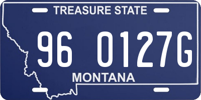 MT license plate 960127G