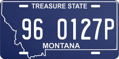 MT license plate 960127P