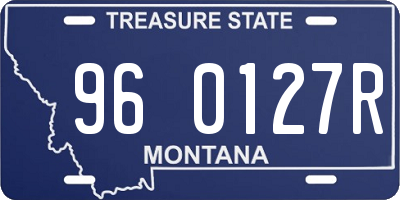 MT license plate 960127R