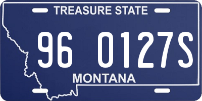 MT license plate 960127S