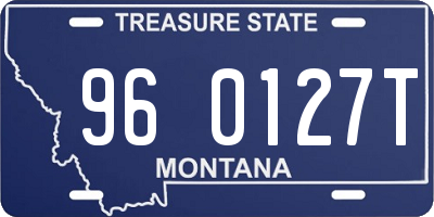 MT license plate 960127T