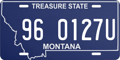 MT license plate 960127U