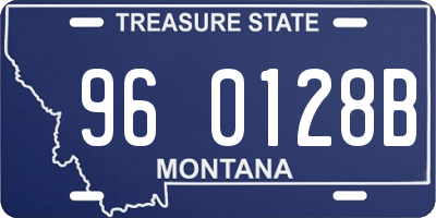 MT license plate 960128B