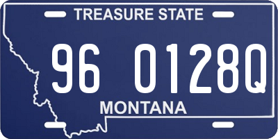 MT license plate 960128Q