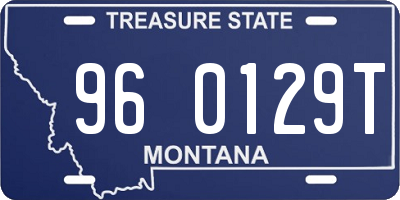 MT license plate 960129T
