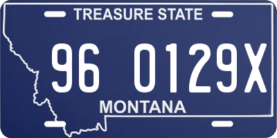 MT license plate 960129X