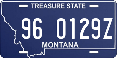 MT license plate 960129Z