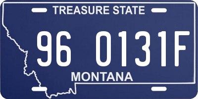 MT license plate 960131F