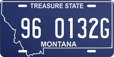 MT license plate 960132G