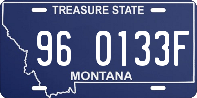 MT license plate 960133F