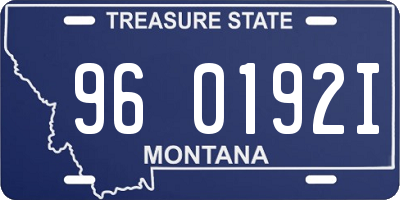 MT license plate 960192I
