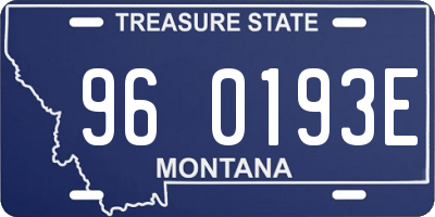MT license plate 960193E