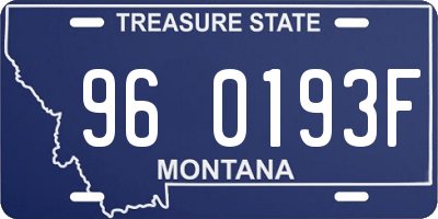 MT license plate 960193F