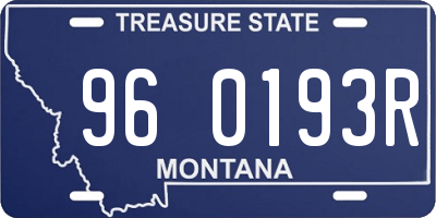MT license plate 960193R