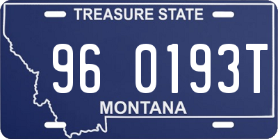 MT license plate 960193T