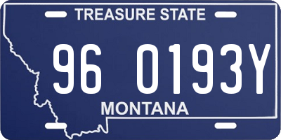 MT license plate 960193Y