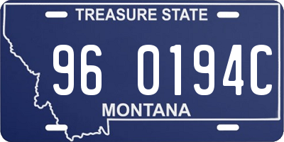 MT license plate 960194C