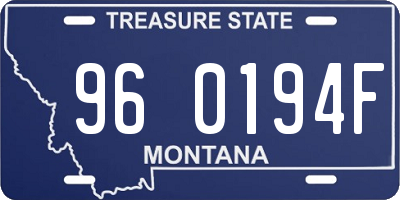MT license plate 960194F
