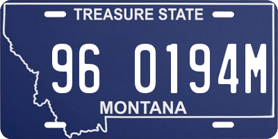 MT license plate 960194M