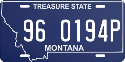 MT license plate 960194P