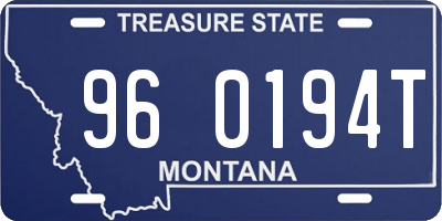 MT license plate 960194T