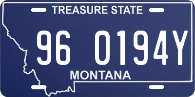 MT license plate 960194Y