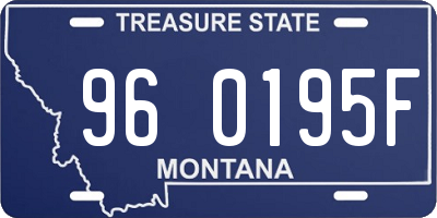 MT license plate 960195F