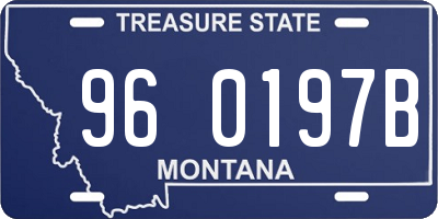 MT license plate 960197B