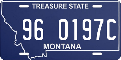 MT license plate 960197C