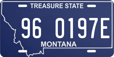 MT license plate 960197E