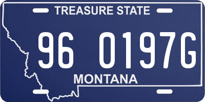 MT license plate 960197G