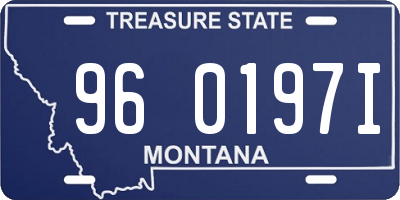 MT license plate 960197I
