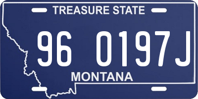 MT license plate 960197J