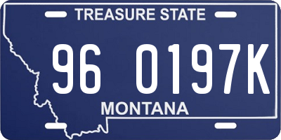 MT license plate 960197K