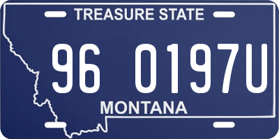 MT license plate 960197U