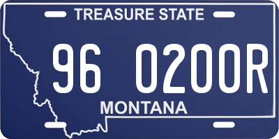 MT license plate 960200R