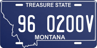 MT license plate 960200V