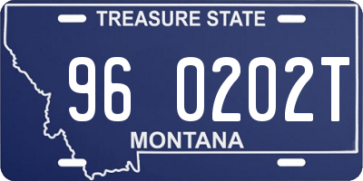 MT license plate 960202T