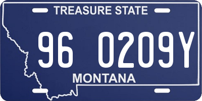 MT license plate 960209Y