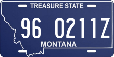 MT license plate 960211Z