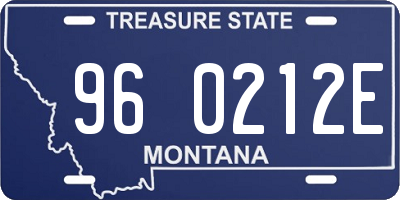 MT license plate 960212E