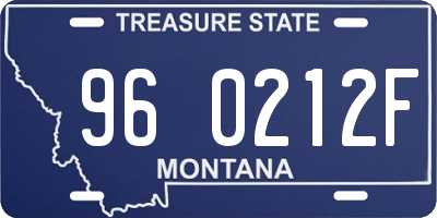 MT license plate 960212F
