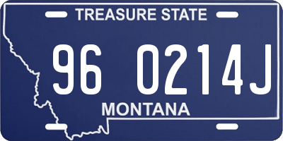 MT license plate 960214J