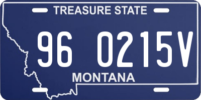 MT license plate 960215V