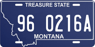 MT license plate 960216A