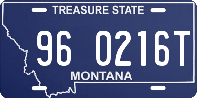 MT license plate 960216T