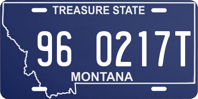 MT license plate 960217T