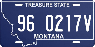 MT license plate 960217V