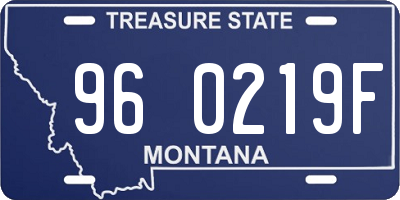 MT license plate 960219F