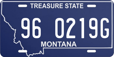 MT license plate 960219G